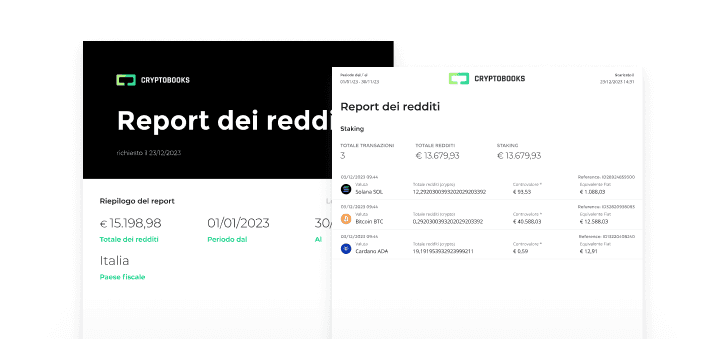 Report per i redditi da crypto