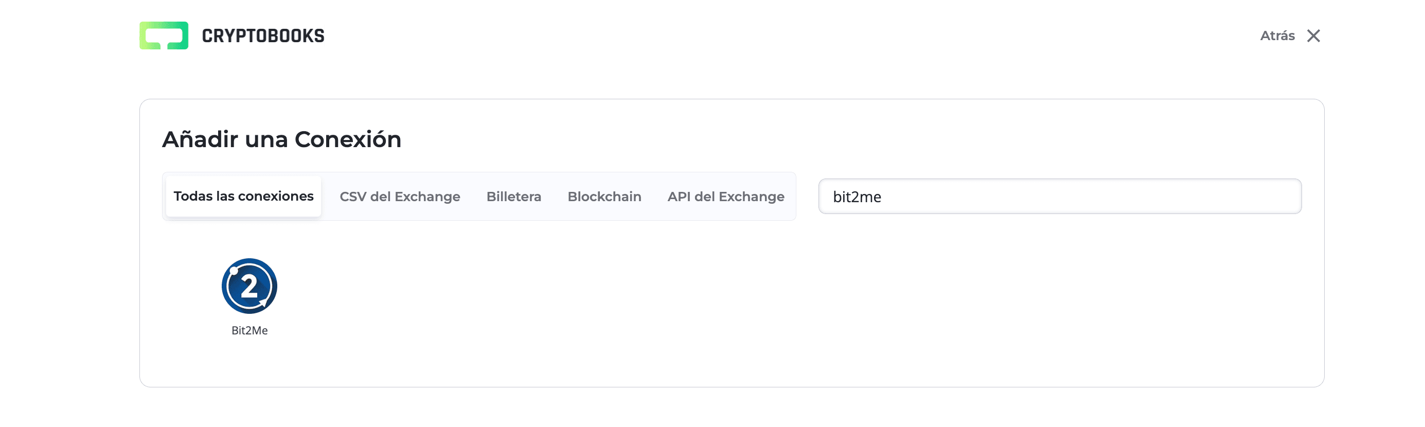 cryptobooks-bit2me-connection