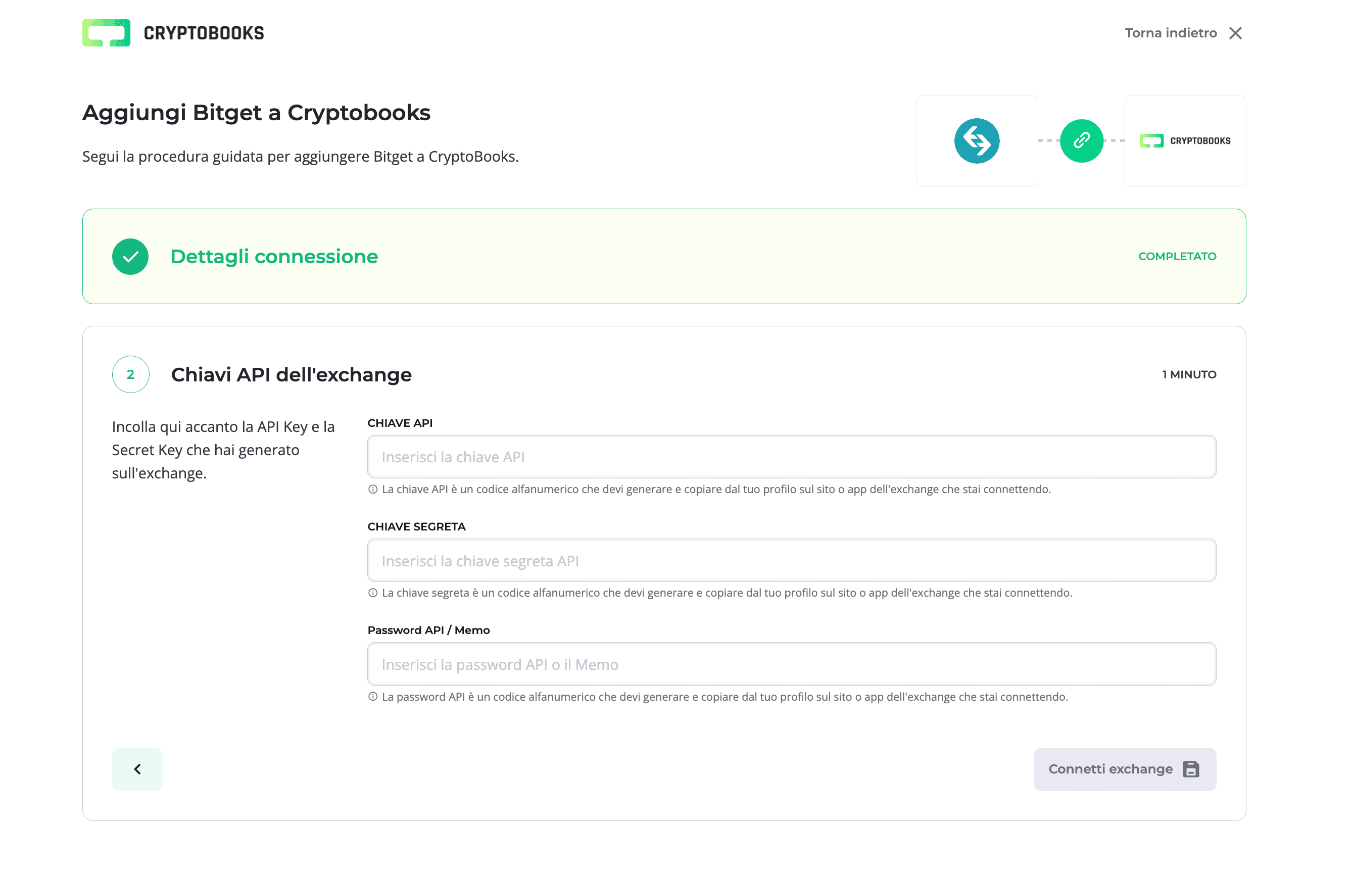 bitget-tasse-cryptobooks-connessione