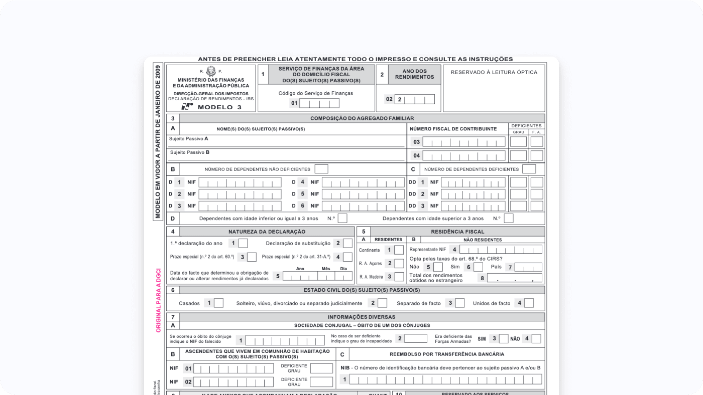 Relatório IRS3 específico para PT da Cryptobooks (decorativo)