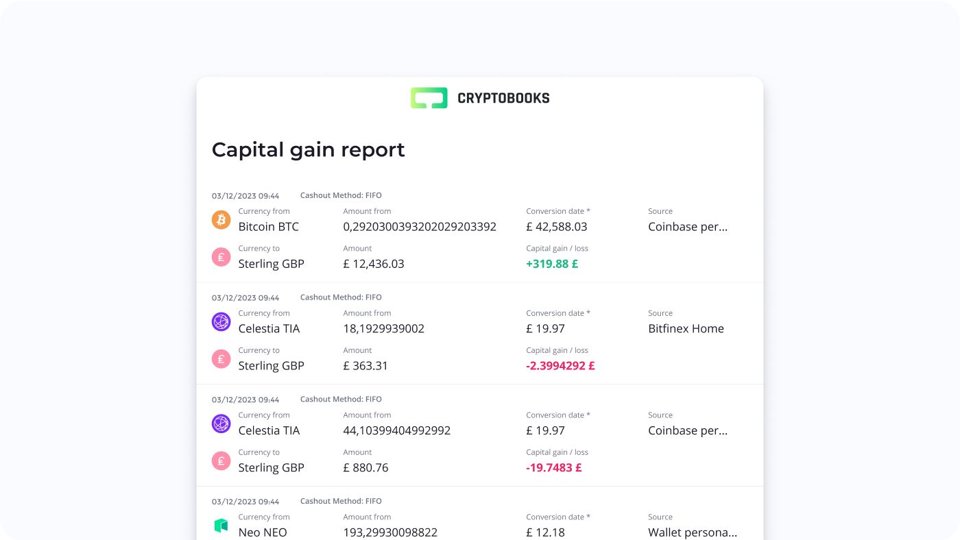 Cryptobooks capital gains report (decorative)